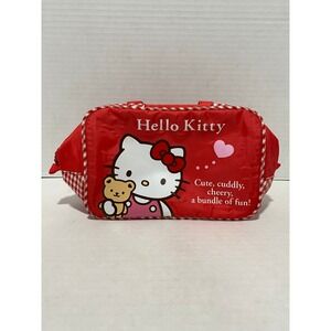 Sanrio Hello Kitty Lunch Bag Red Gingham Trim Vintage 2004
